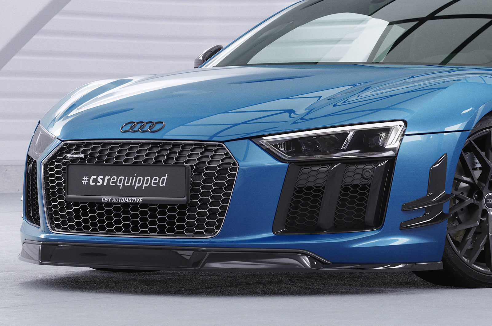 CSR Frontspoiler | Cup-Spoilerlippe mit ABE für Audi R8 (Typ 4S) CSL451-L Unlackiert roh (Lackierung erforderlich)