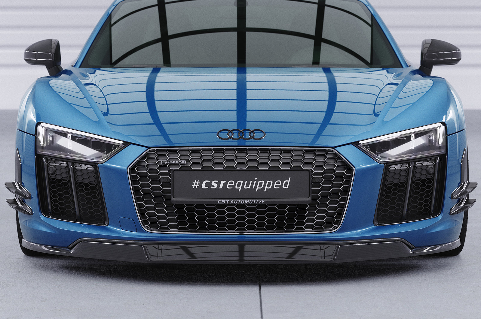 CSR Frontspoiler | Cup-Spoilerlippe mit ABE für Audi R8 (Typ 4S) CSL451-S Strukturiert schwarz matt (keine Lackierung erforderlich)