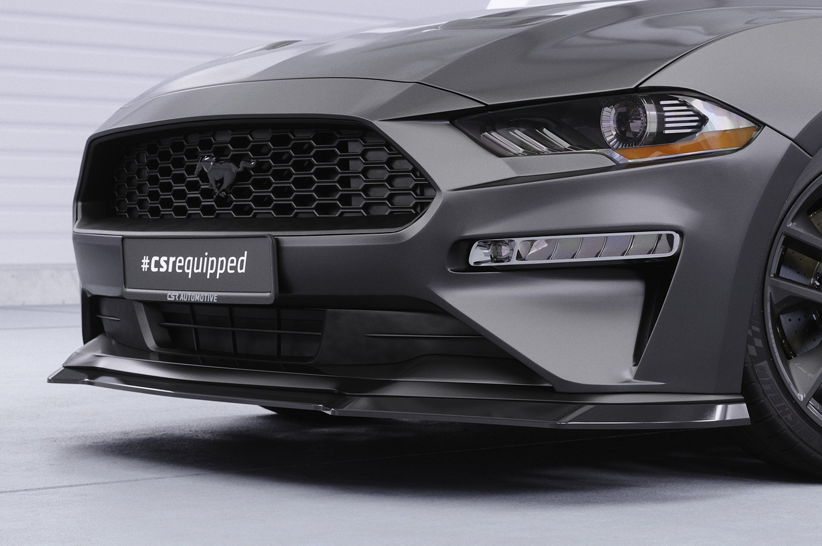 CSR Frontspoiler | Cup-Spoilerlippe mit ABE für Ford Mustang VI CSL452-L Unlackiert roh (Lackierung erforderlich)