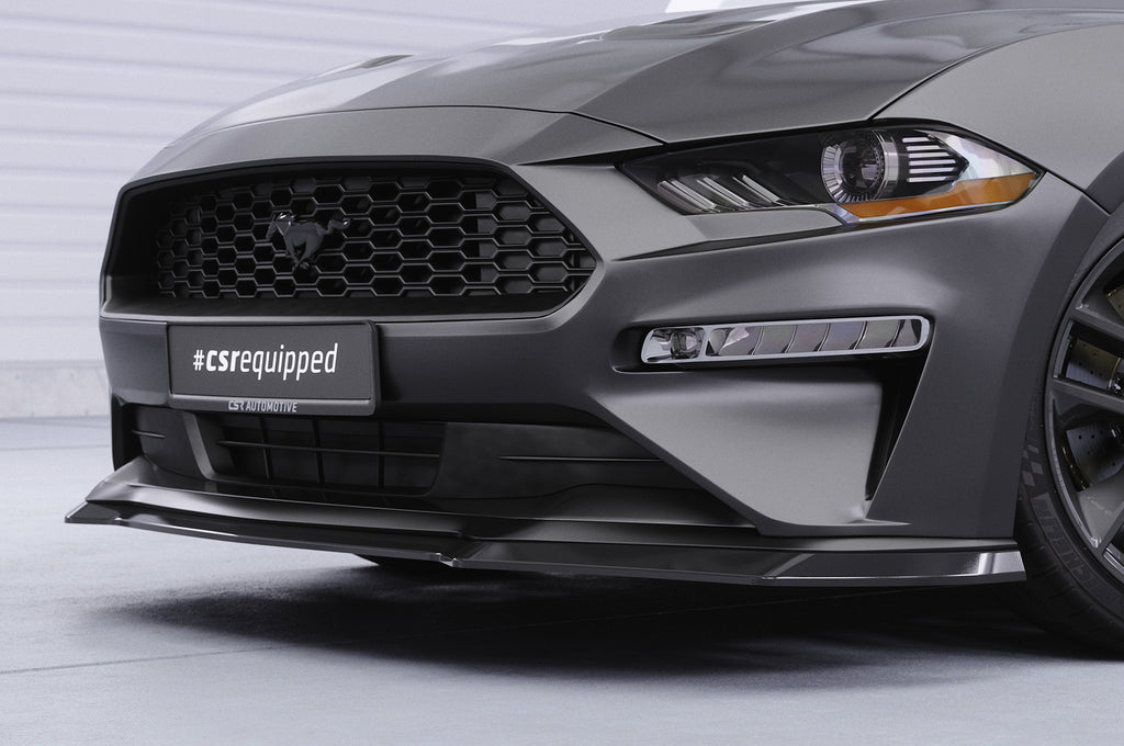 CSR Frontspoiler | Cup-Spoilerlippe mit ABE für Ford Mustang VI CSL452-S Strukturiert schwarz matt (keine Lackierung erforderlich)