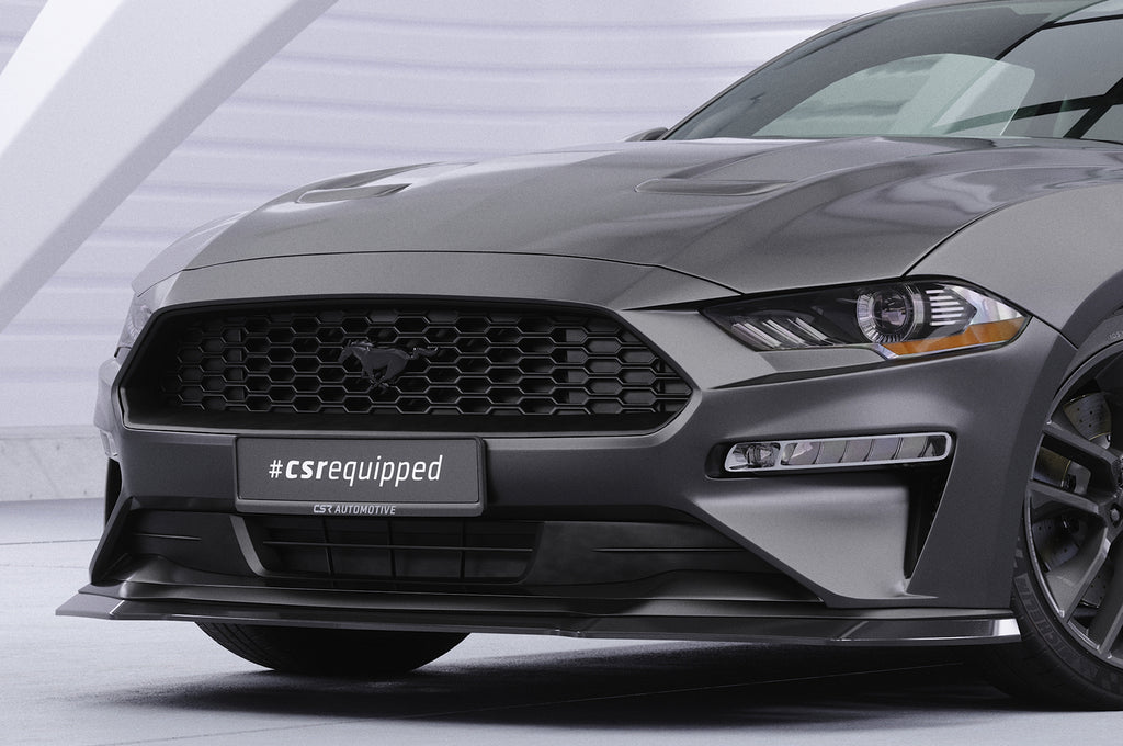 CSR Frontspoiler | Cup-Spoilerlippe mit ABE für Ford Mustang VI CSL452-S Strukturiert schwarz matt (keine Lackierung erforderlich)