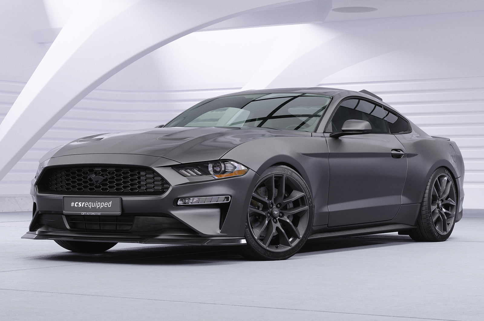CSR Frontspoiler | Cup-Spoilerlippe mit ABE für Ford Mustang VI CSL452-L Unlackiert roh (Lackierung erforderlich)