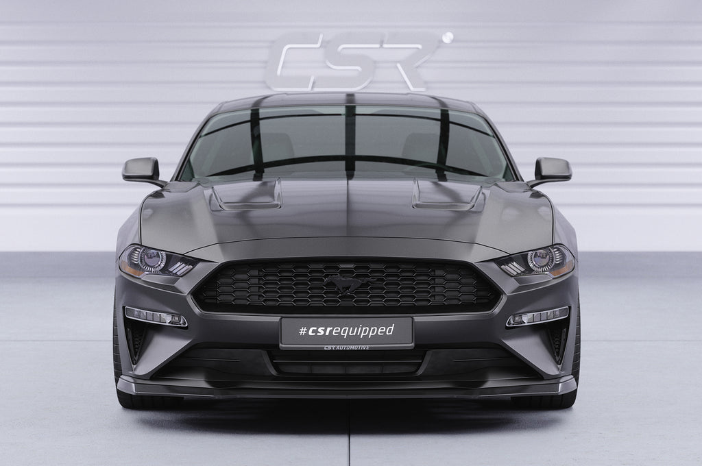 CSR Frontspoiler | Cup-Spoilerlippe mit ABE für Ford Mustang VI CSL452-S Strukturiert schwarz matt (keine Lackierung erforderlich)