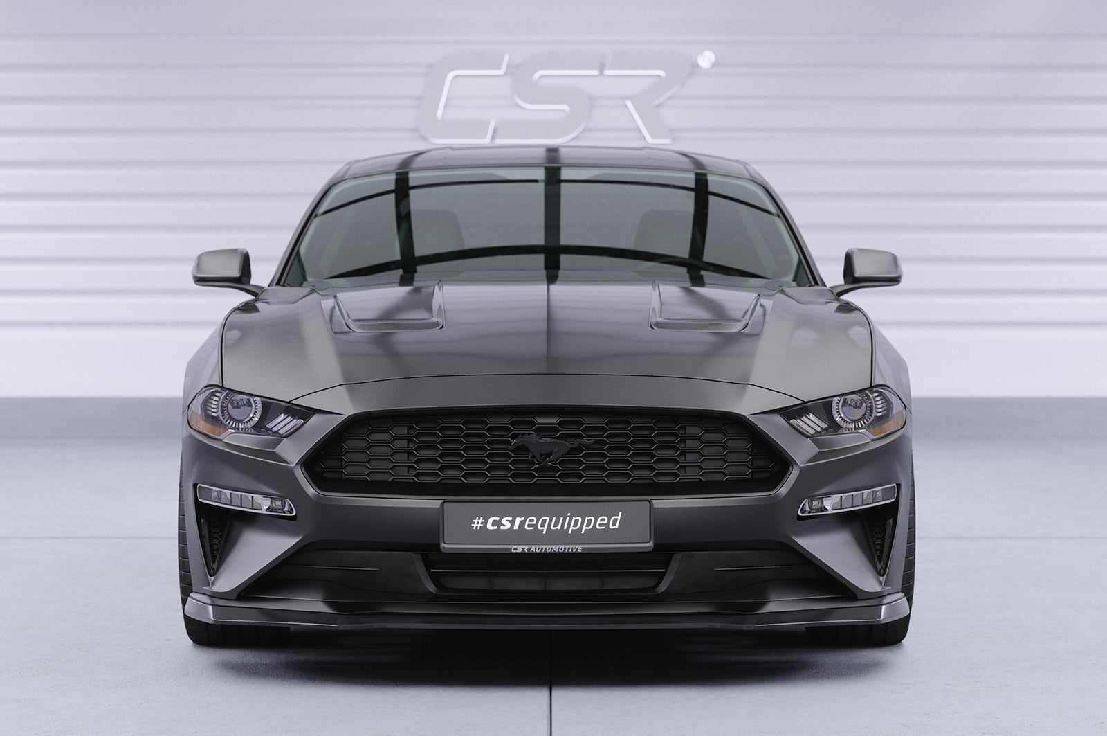 CSR Frontspoiler | Cup-Spoilerlippe mit ABE für Ford Mustang VI CSL452-L Unlackiert roh (Lackierung erforderlich)