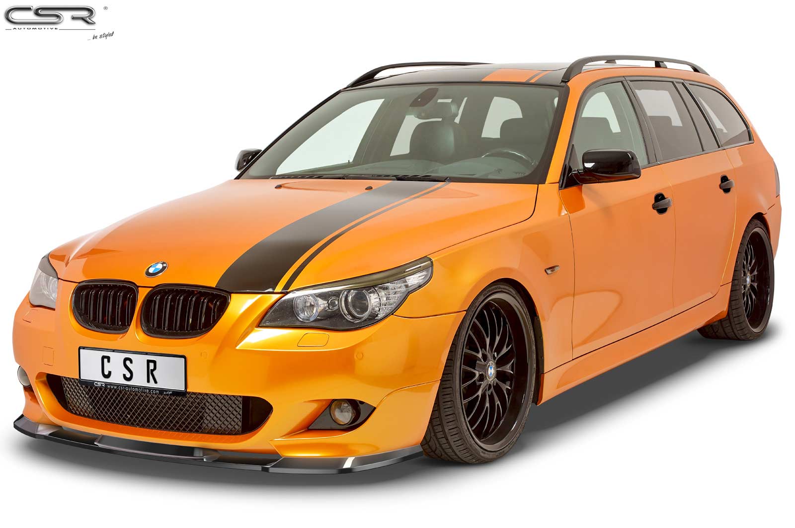 CSR Frontspoiler | Cup-Spoilerlippe mit ABE für BMW 5er E60/E61 M-Paket CSR-CSL455-L Unlackiert roh (Lackierung erforderlich)