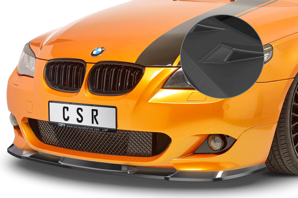 CSR Frontspoiler | Cup-Spoilerlippe mit ABE für BMW 5er E60/E61 M-Paket CSR-CSL455-L Unlackiert roh (Lackierung erforderlich)