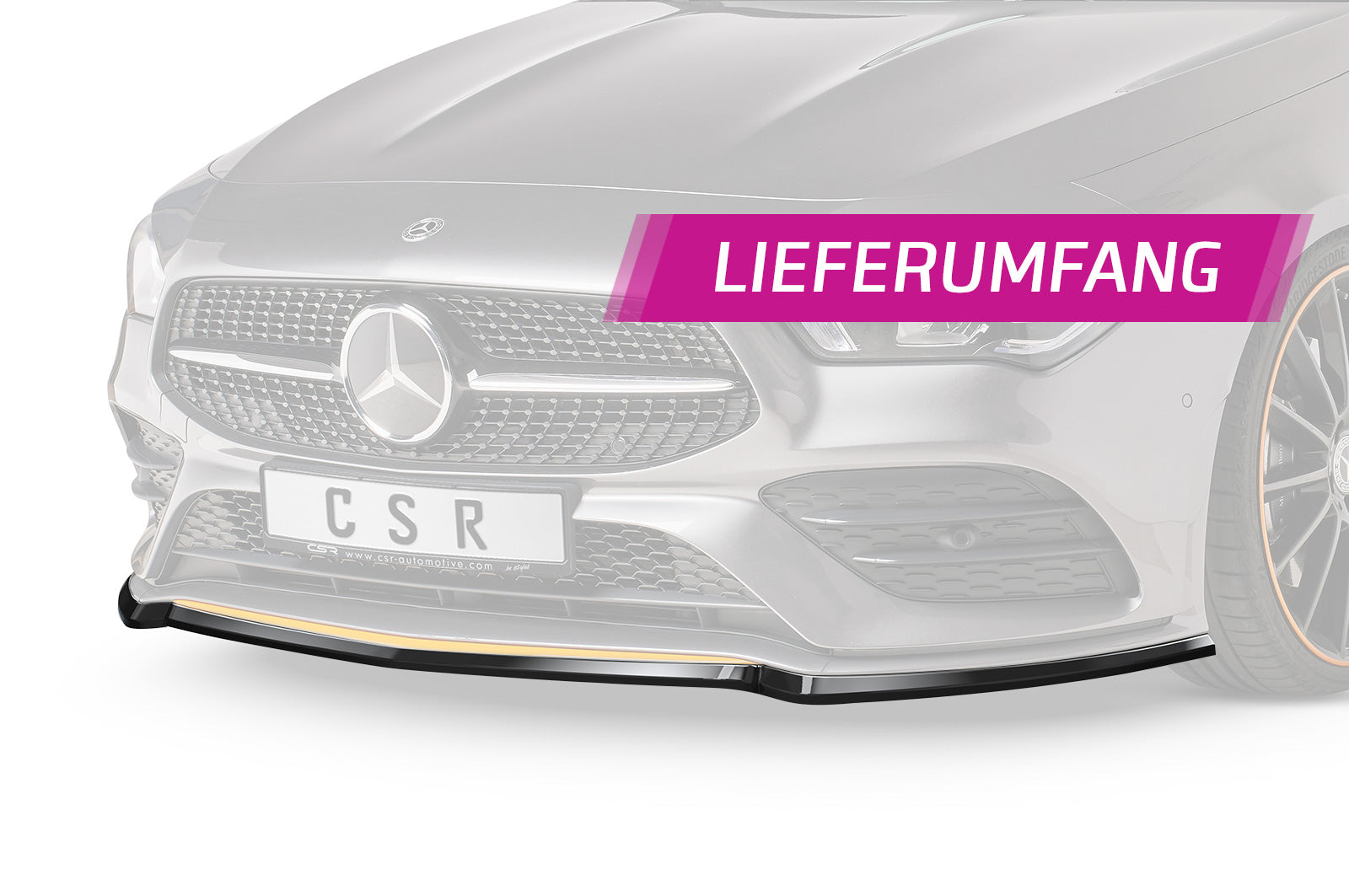 CSR Frontspoiler | Cup-Spoilerlippe mit ABE für Mercedes-Benz CLA C118/X118 AMG-Line CSL456