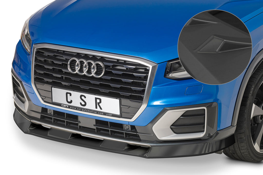 CSR Frontspoiler | Cup-Spoilerlippe mit ABE für Audi Q2 S-Line CSL457-L Unlackiert roh (Lackierung erforderlich)