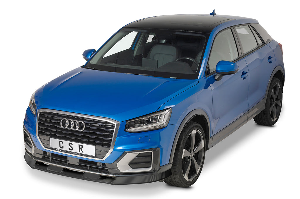 CSR Frontspoiler | Cup-Spoilerlippe mit ABE für Audi Q2 S-Line CSL457-L Unlackiert roh (Lackierung erforderlich)