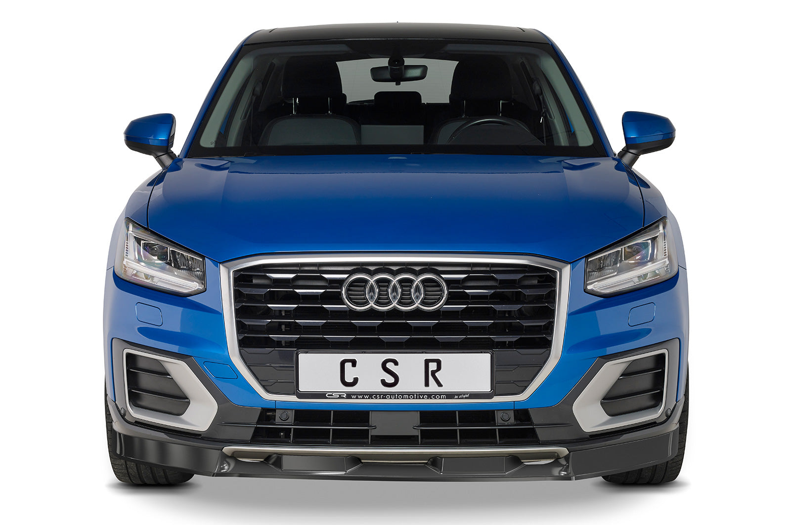 CSR Frontspoiler | Cup-Spoilerlippe mit ABE für Audi Q2 S-Line CSL457-G Glossy schwarz Hochglanz (keine Lackierung erforderlich)