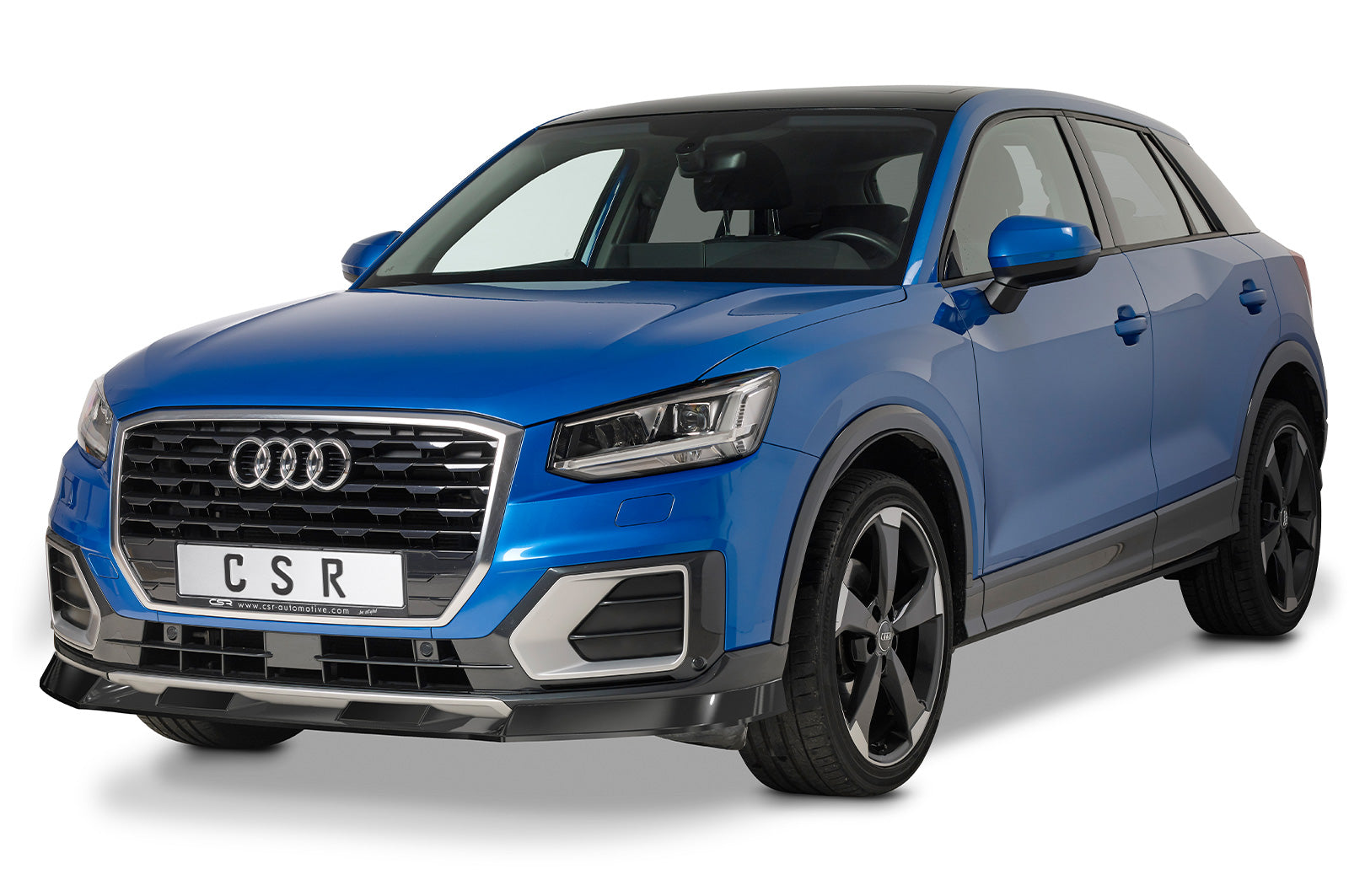 CSR Frontspoiler | Cup-Spoilerlippe mit ABE für Audi Q2 S-Line CSL457-G Glossy schwarz Hochglanz (keine Lackierung erforderlich)