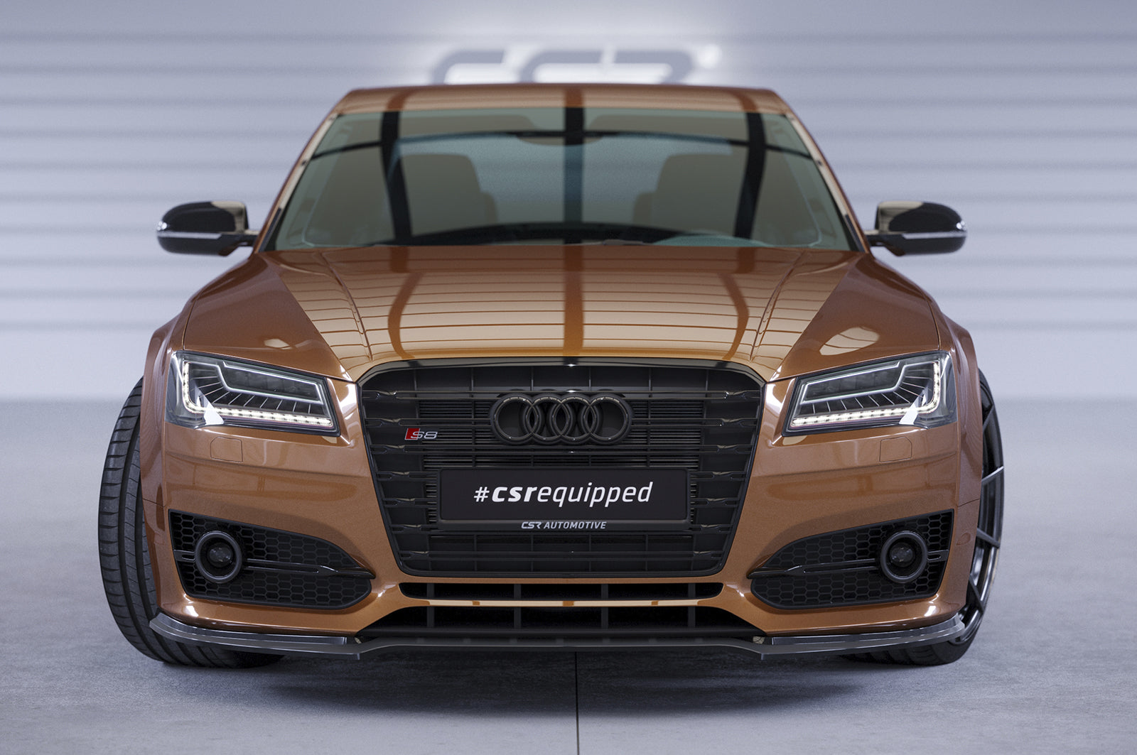 CSR Frontspoiler | Cup-Spoilerlippe mit ABE für Audi S8 / S8 Plus D4 (Typ 4H) CSL458-L Unlackiert roh (Lackierung erforderlich)