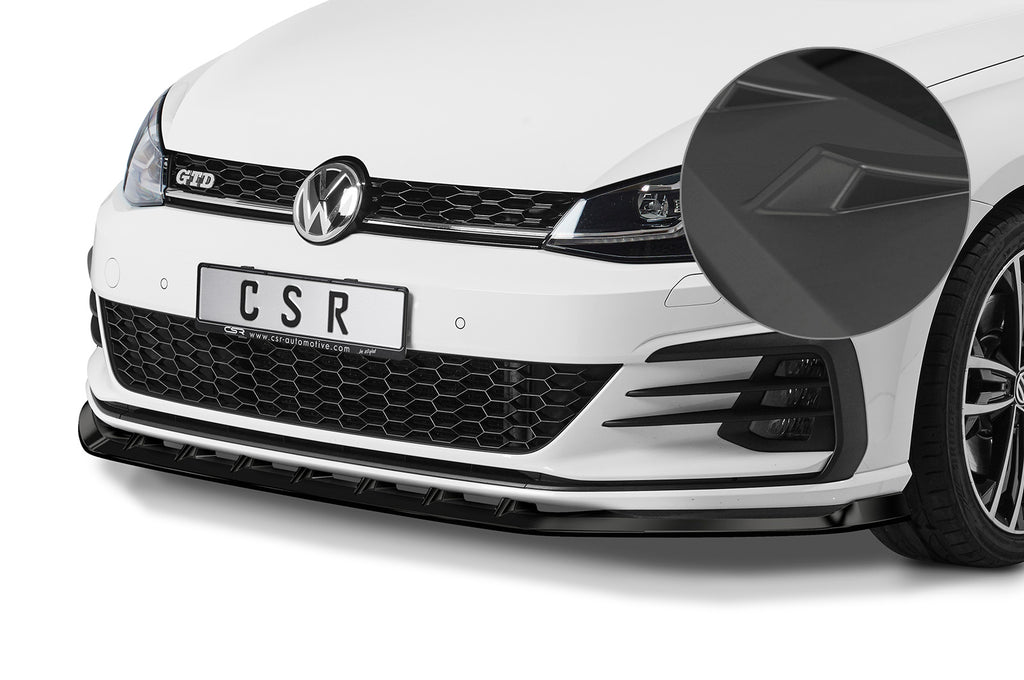 CSR Frontspoiler | Cup-Spoilerlippe mit ABE für VW Golf 7 GTI / GTD CSL459-L Unlackiert roh (Lackierung erforderlich)