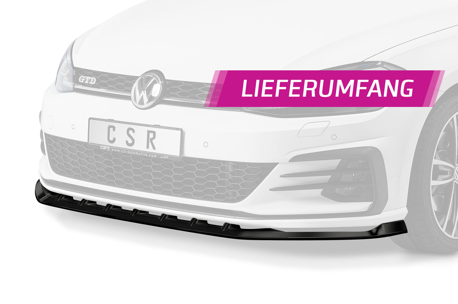 CSR Frontspoiler | Cup-Spoilerlippe mit ABE für VW Golf 7 GTI / GTD CSL459