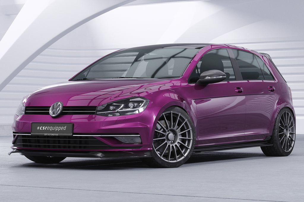 CSR Frontspoiler | Cup-Spoilerlippe mit ABE für VW Golf 7 CSL460-G Glossy schwarz Hochglanz (keine Lackierung erforderlich)