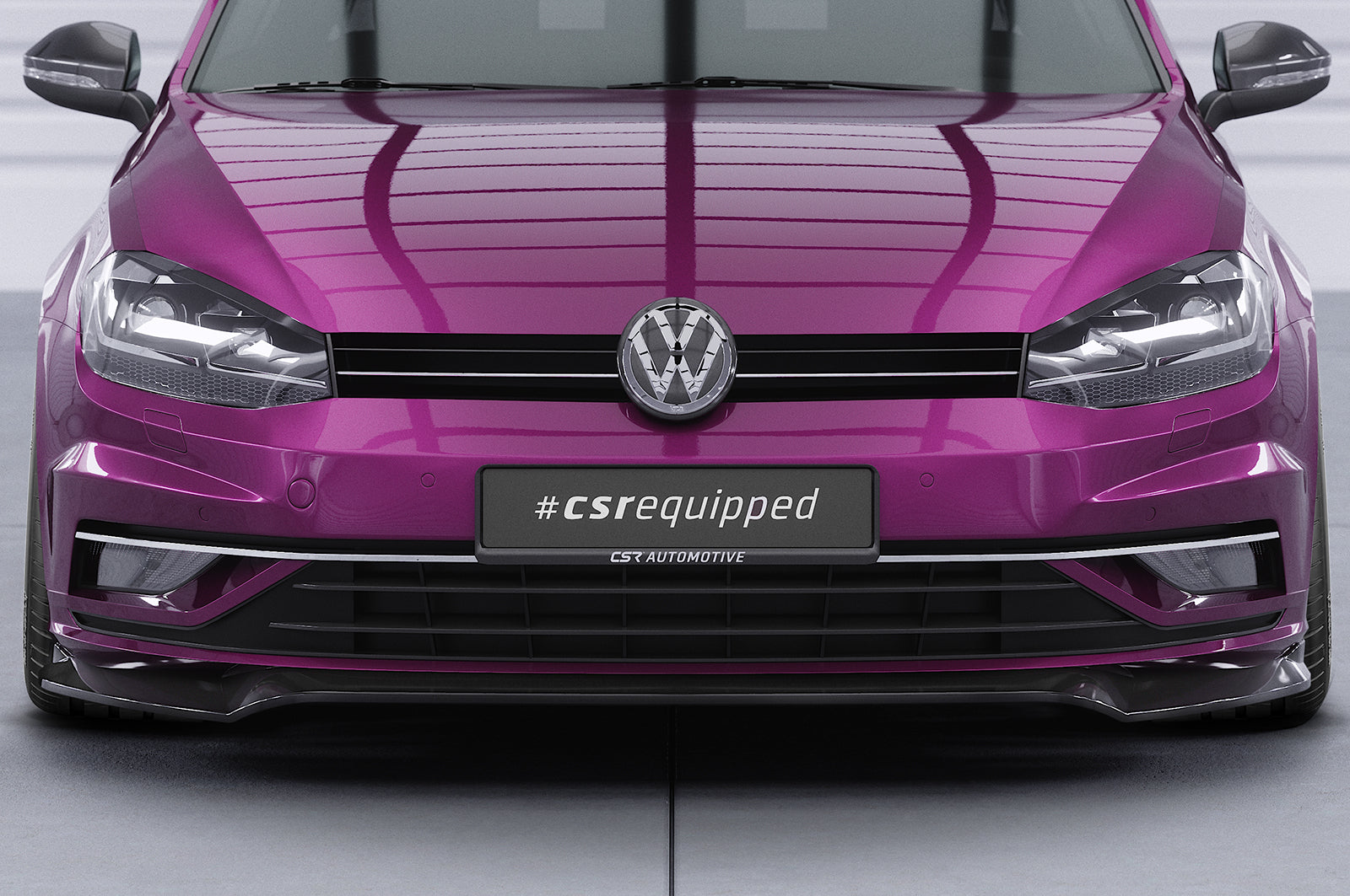 CSR Frontspoiler | Cup-Spoilerlippe mit ABE für VW Golf 7 CSL460-S Strukturiert schwarz matt (keine Lackierung erforderlich)