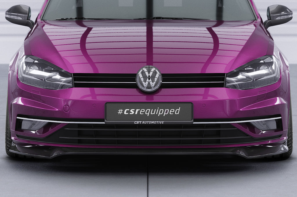 CSR Frontspoiler | Cup-Spoilerlippe mit ABE für VW Golf 7 CSL460-G Glossy schwarz Hochglanz (keine Lackierung erforderlich)