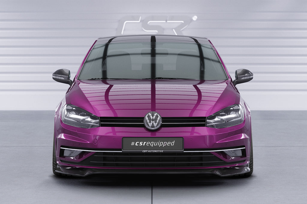 CSR Frontspoiler | Cup-Spoilerlippe mit ABE für VW Golf 7 CSL460-S Strukturiert schwarz matt (keine Lackierung erforderlich)