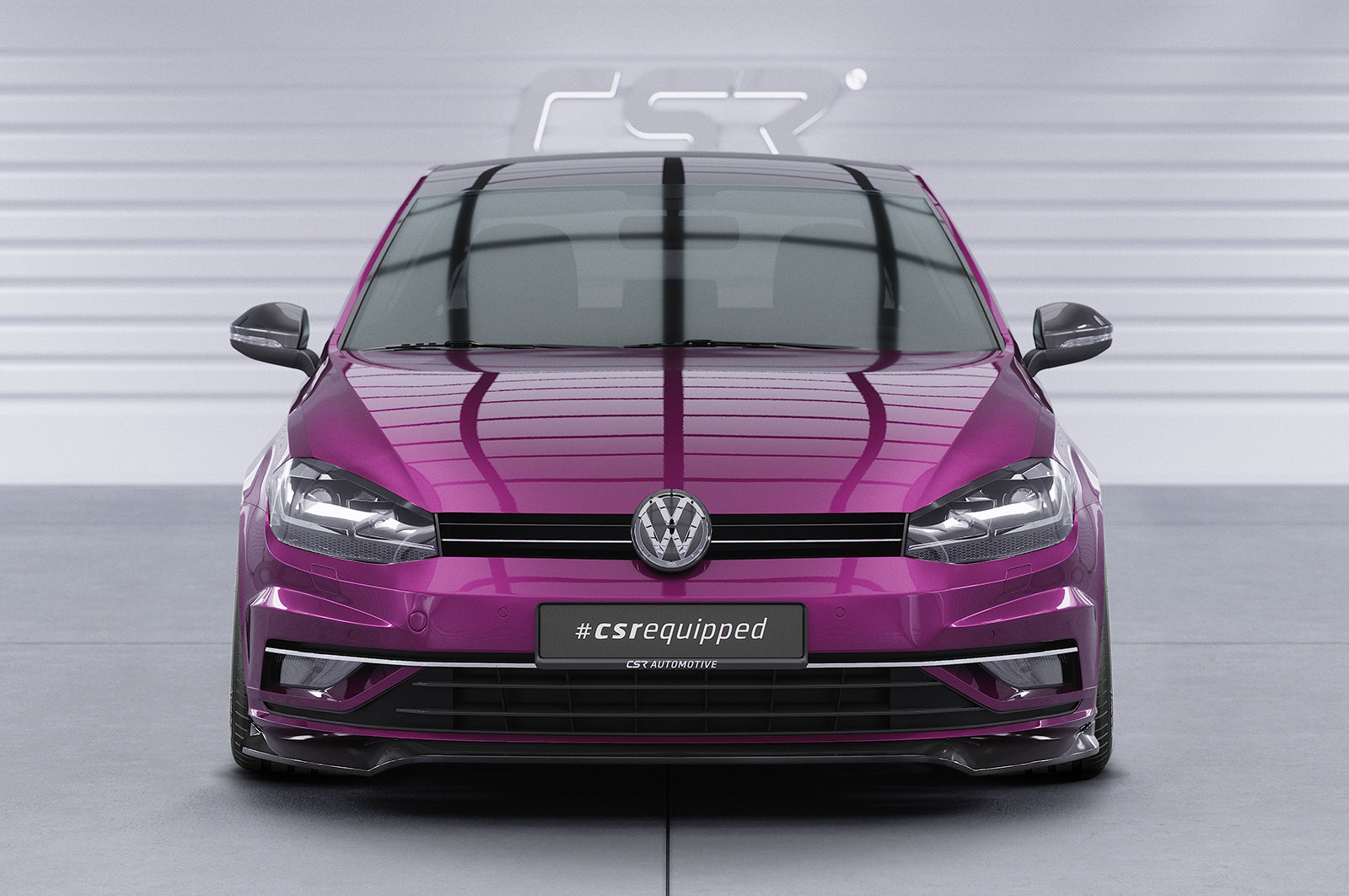 CSR Frontspoiler | Cup-Spoilerlippe mit ABE für VW Golf 7 CSL460-S Strukturiert schwarz matt (keine Lackierung erforderlich)