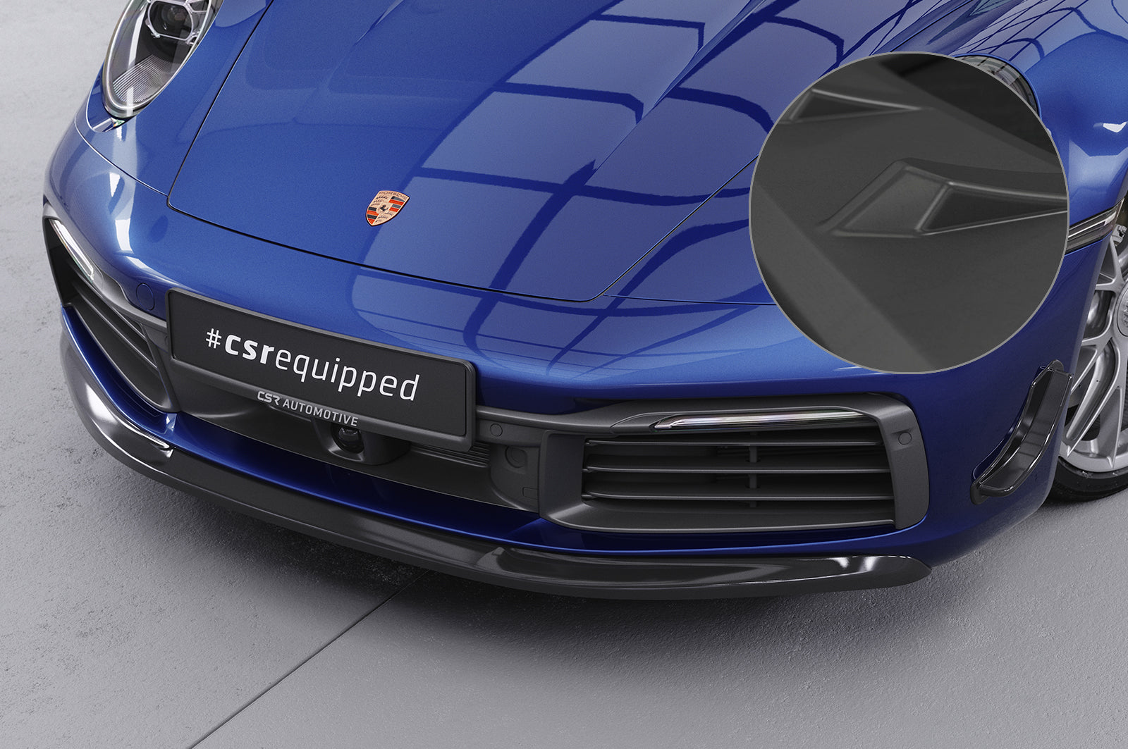 CSR Frontspoiler | Cup-Spoilerlippe mit ABE für Porsche 911/992 CSL461-L Unlackiert roh (Lackierung erforderlich)