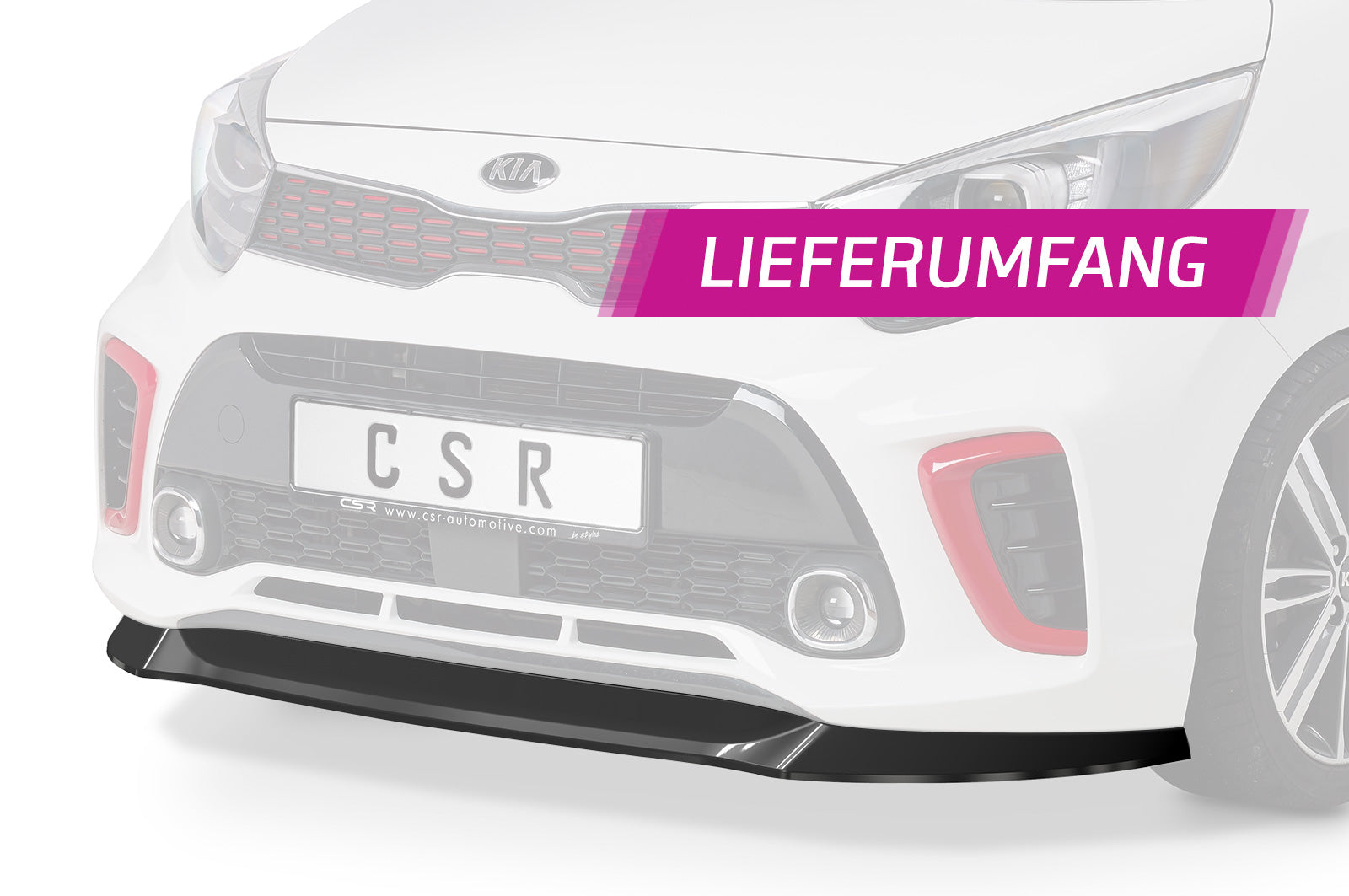 CSR Frontspoiler | Cup-Spoilerlippe mit ABE für Kia Picanto (JA) CSL463