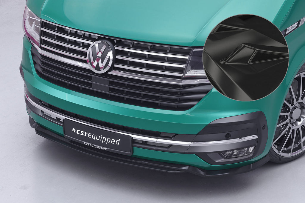 CSR Frontspoiler | Cup-Spoilerlippe mit ABE für VW T6.1 Bus CSL464-G Glossy schwarz Hochglanz (keine Lackierung erforderlich)