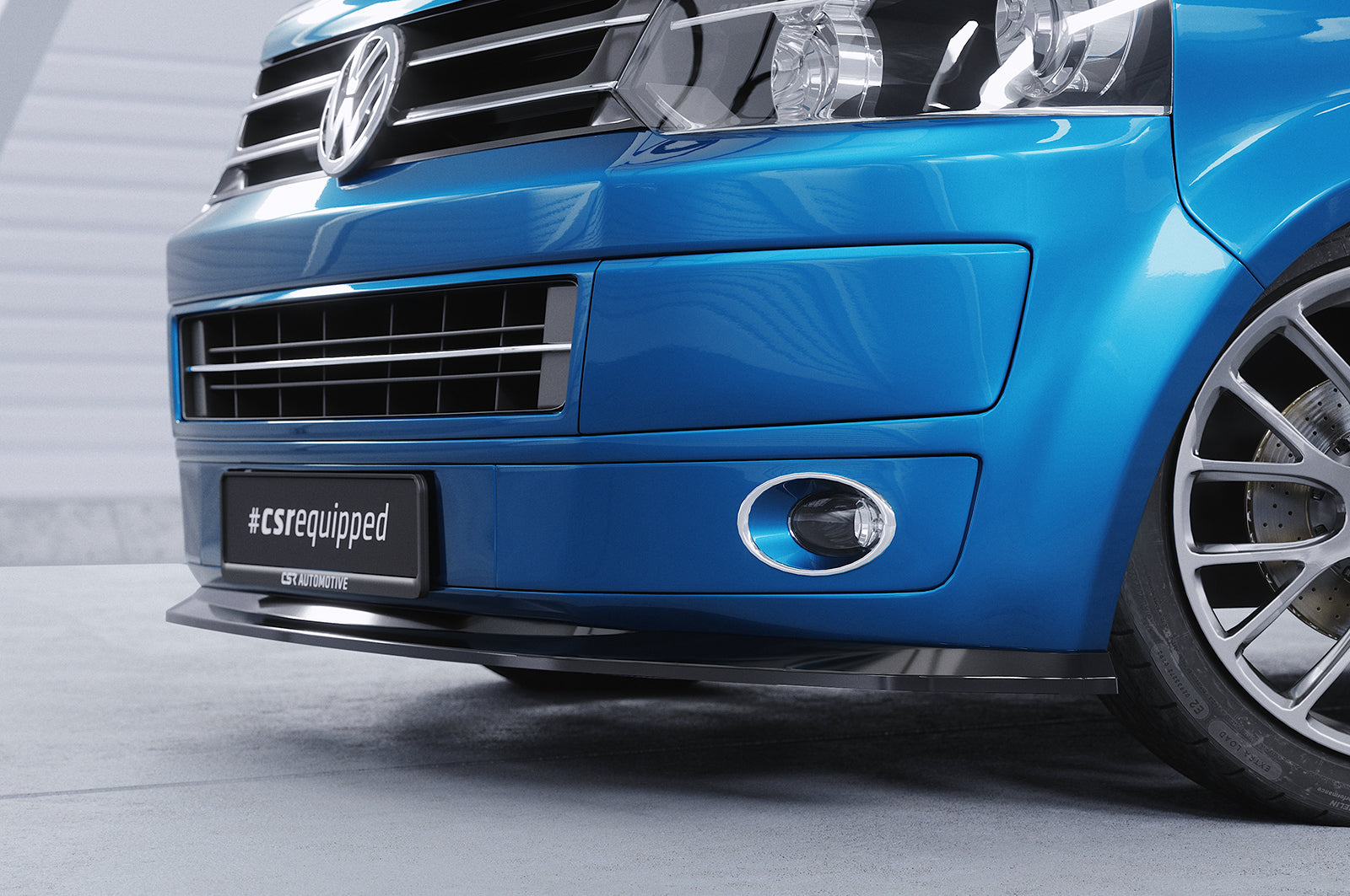 CSR Frontspoiler | Cup-Spoilerlippe mit ABE für VW T5 Bus CSL465-S Strukturiert schwarz matt (keine Lackierung erforderlich)