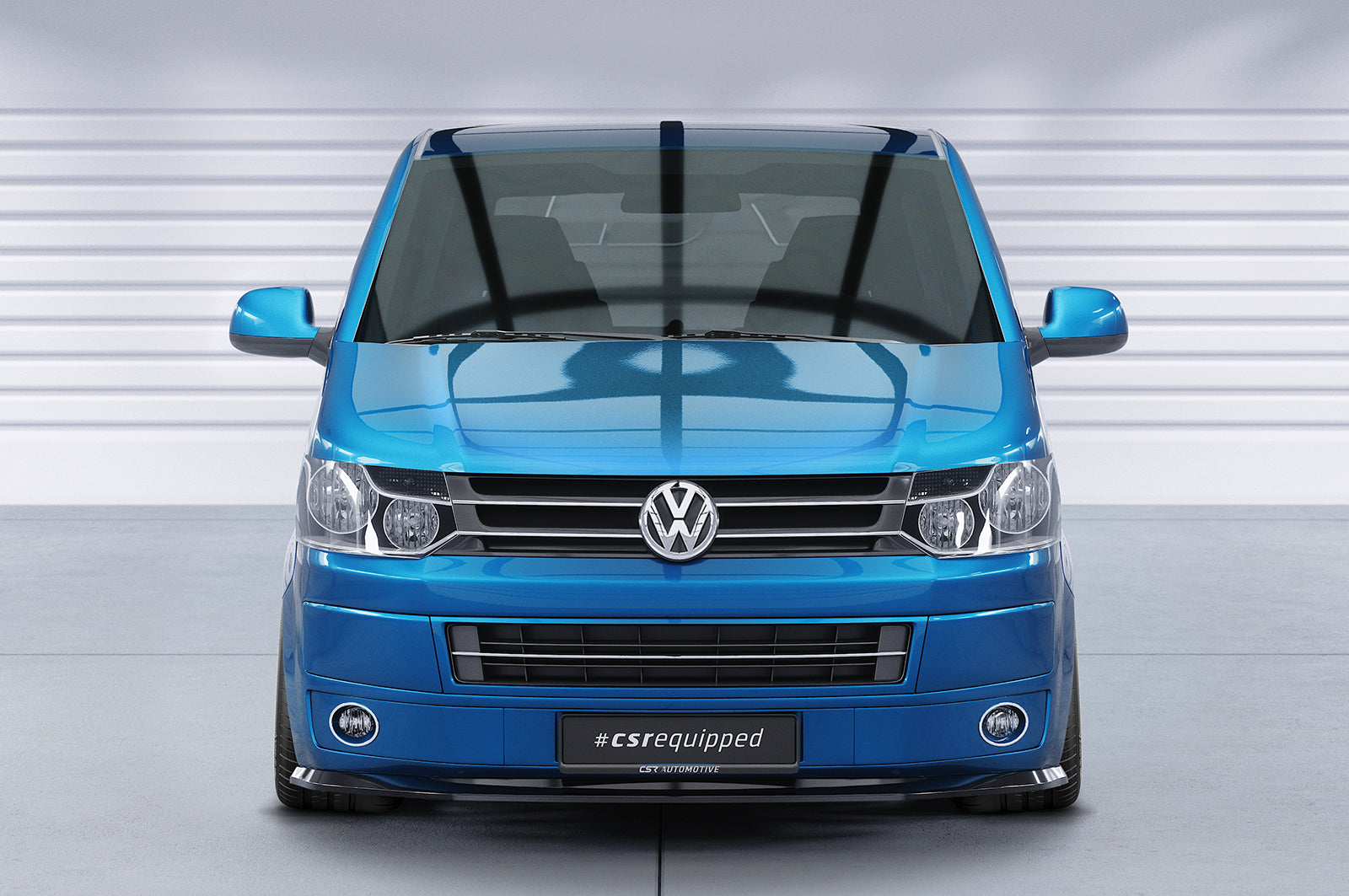 CSR Frontspoiler | Cup-Spoilerlippe mit ABE für VW T5 Bus CSL465-C Carbon Look Hochglanz (keine Lackierung erforderlich)