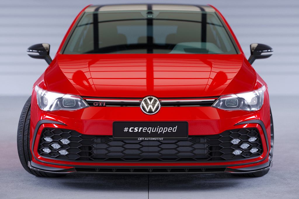 CSR Frontspoiler | Cup-Spoilerlippe mit ABE für VW Golf 8 (Typ CD) GTI/GTD/GTE/R-Line CSL466-L Unlackiert roh (Lackierung erforderlich)