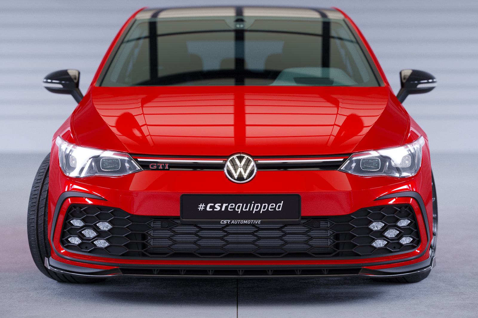 CSR Frontspoiler | Cup-Spoilerlippe mit ABE für VW Golf 8 (Typ CD) GTI/GTD/GTE/R-Line CSL466-L Unlackiert roh (Lackierung erforderlich)
