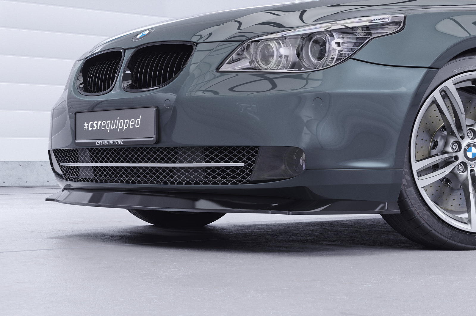CSR Frontspoiler | Cup-Spoilerlippe mit ABE für BMW 5er E60 / E61 Facelift CSL467-L Unlackiert roh (Lackierung erforderlich)