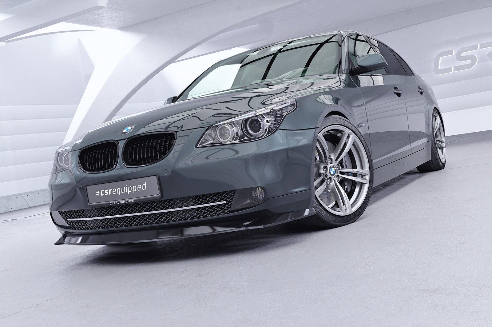 CSR Frontspoiler | Cup-Spoilerlippe mit ABE für BMW 5er E60 / E61 Facelift CSL467-L Unlackiert roh (Lackierung erforderlich)