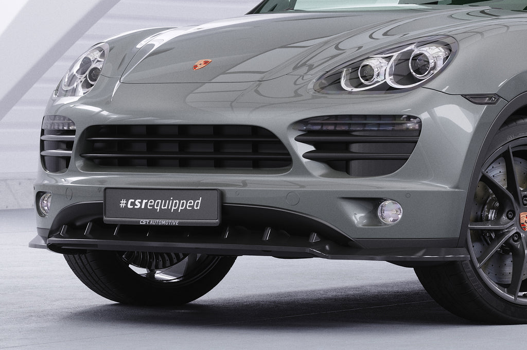 CSR Frontspoiler | Cup-Spoilerlippe mit ABE für Porsche Cayenne Typ 92A CSL470-S Strukturiert schwarz matt (keine Lackierung erforderlich)