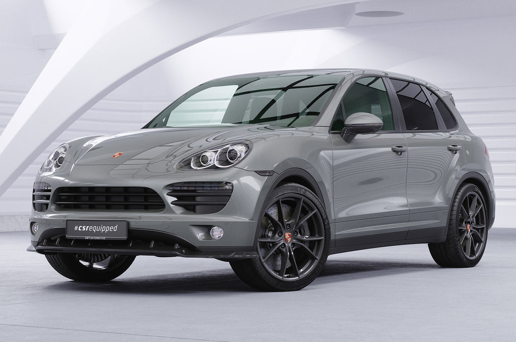CSR Frontspoiler | Cup-Spoilerlippe mit ABE für Porsche Cayenne Typ 92A CSL470-S Strukturiert schwarz matt (keine Lackierung erforderlich)