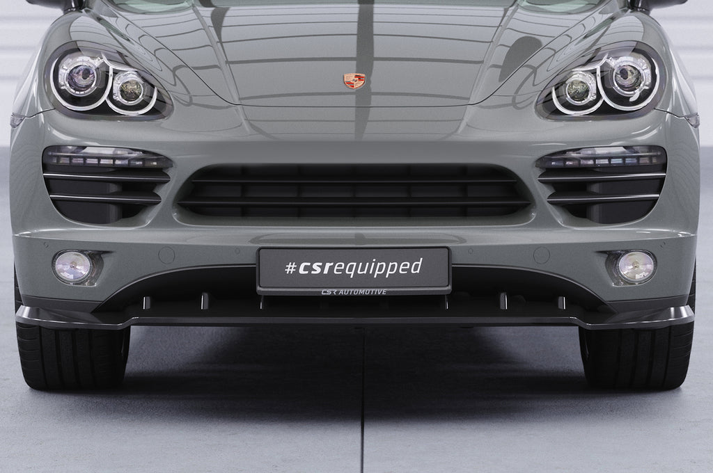 CSR Frontspoiler | Cup-Spoilerlippe mit ABE für Porsche Cayenne Typ 92A CSL470-C Carbon Look Hochglanz (keine Lackierung erforderlich)