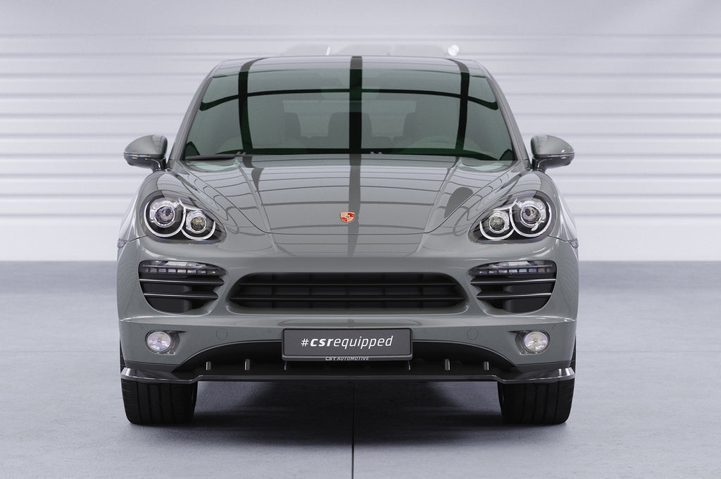 CSR Frontspoiler | Cup-Spoilerlippe mit ABE für Porsche Cayenne Typ 92A CSL470-S Strukturiert schwarz matt (keine Lackierung erforderlich)