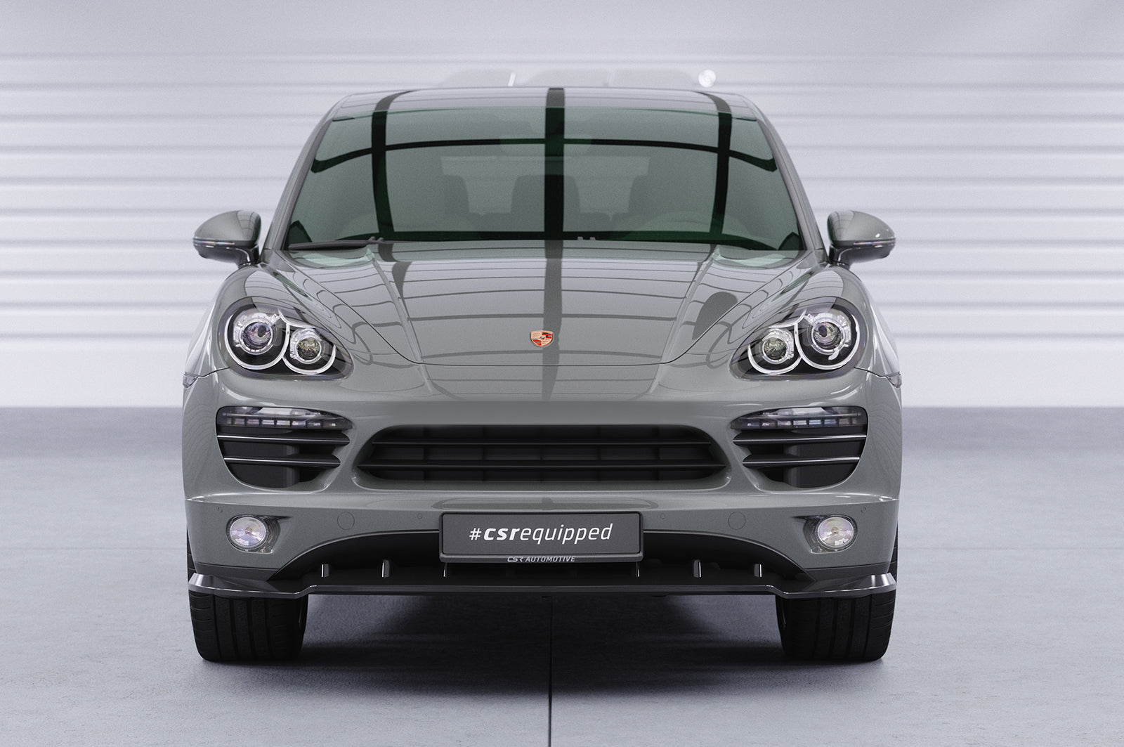 CSR Frontspoiler | Cup-Spoilerlippe mit ABE für Porsche Cayenne Typ 92A CSL470-S Strukturiert schwarz matt (keine Lackierung erforderlich)
