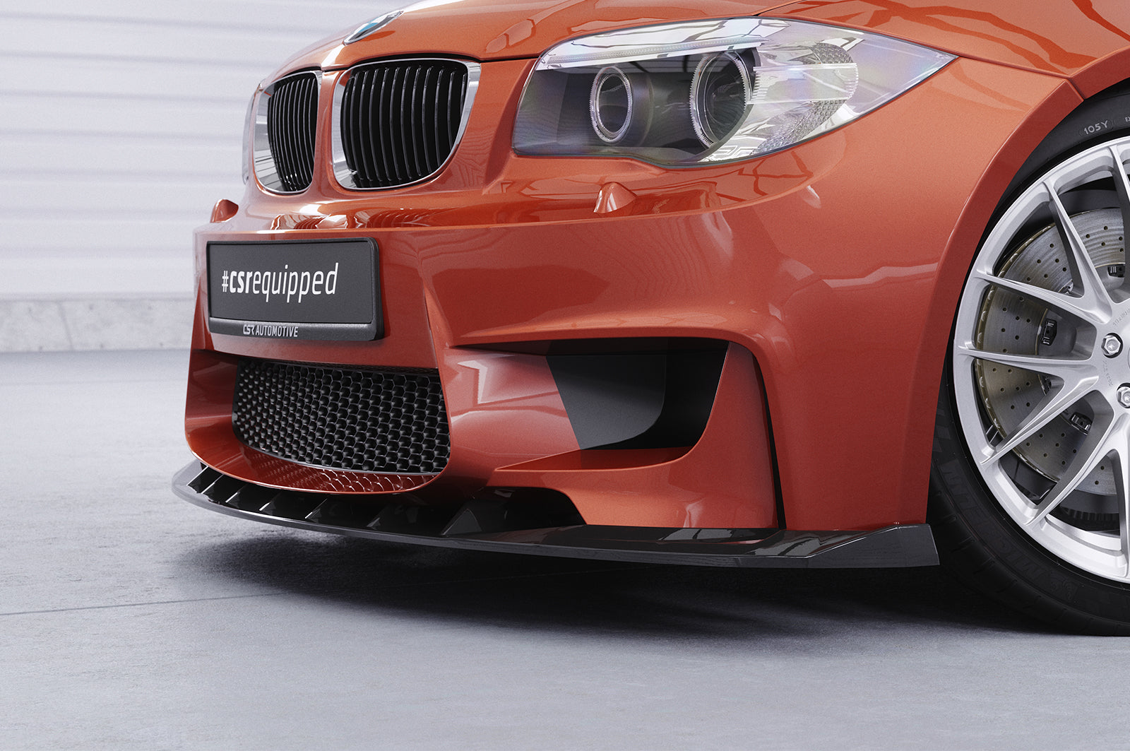 CSR Frontspoiler | Cup-Spoilerlippe mit ABE für BMW 1er E82 M Coupe CSL471-L Unlackiert roh (Lackierung erforderlich)
