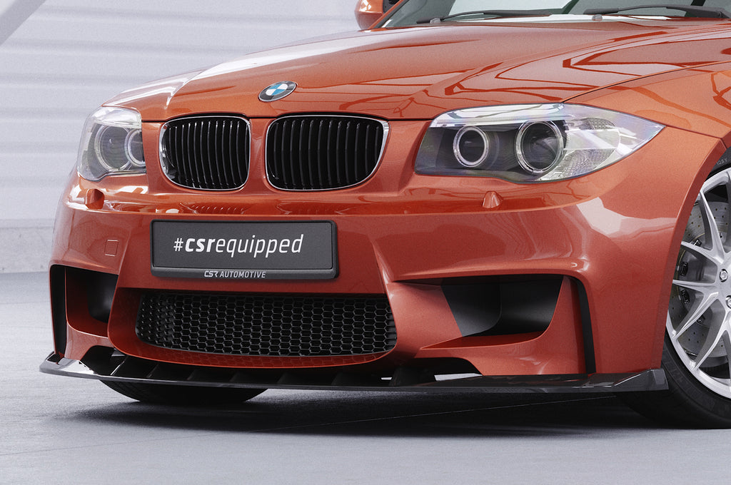 CSR Frontspoiler | Cup-Spoilerlippe mit ABE für BMW 1er E82 M Coupe CSL471-G Glossy schwarz Hochglanz (keine Lackierung erforderlich)
