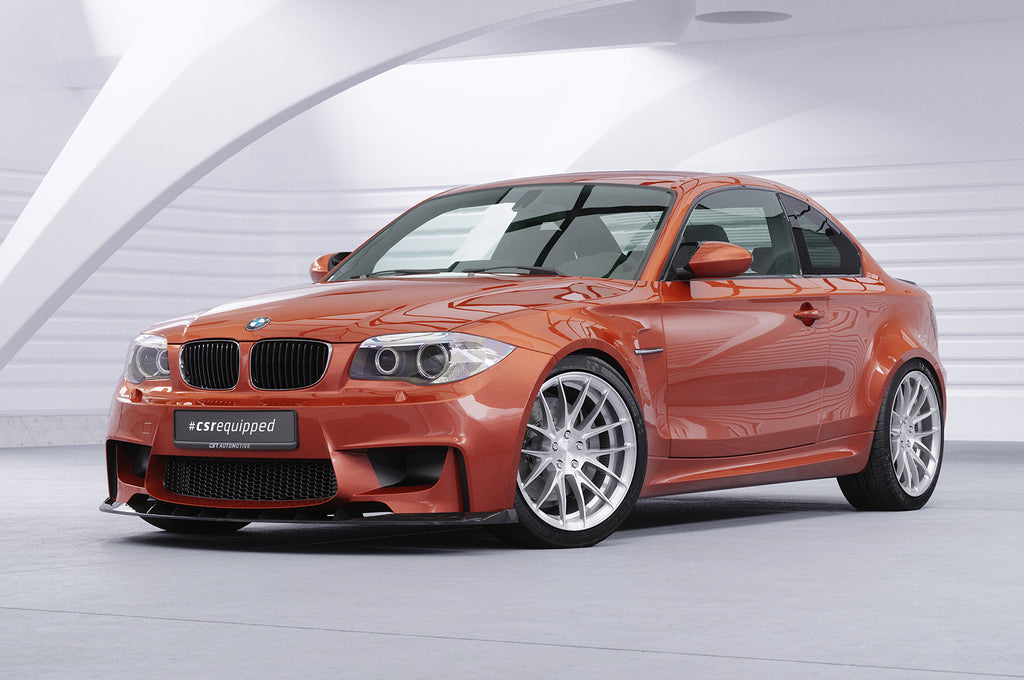 CSR Frontspoiler | Cup-Spoilerlippe mit ABE für BMW 1er E82 M Coupe CSL471-G Glossy schwarz Hochglanz (keine Lackierung erforderlich)