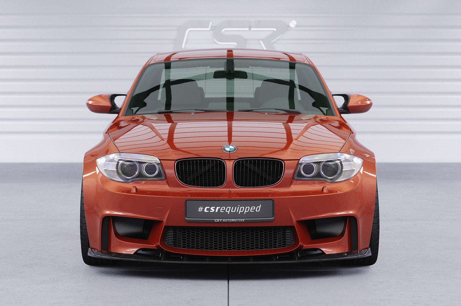 CSR Frontspoiler | Cup-Spoilerlippe mit ABE für BMW 1er E82 M Coupe CSL471-G Glossy schwarz Hochglanz (keine Lackierung erforderlich)
