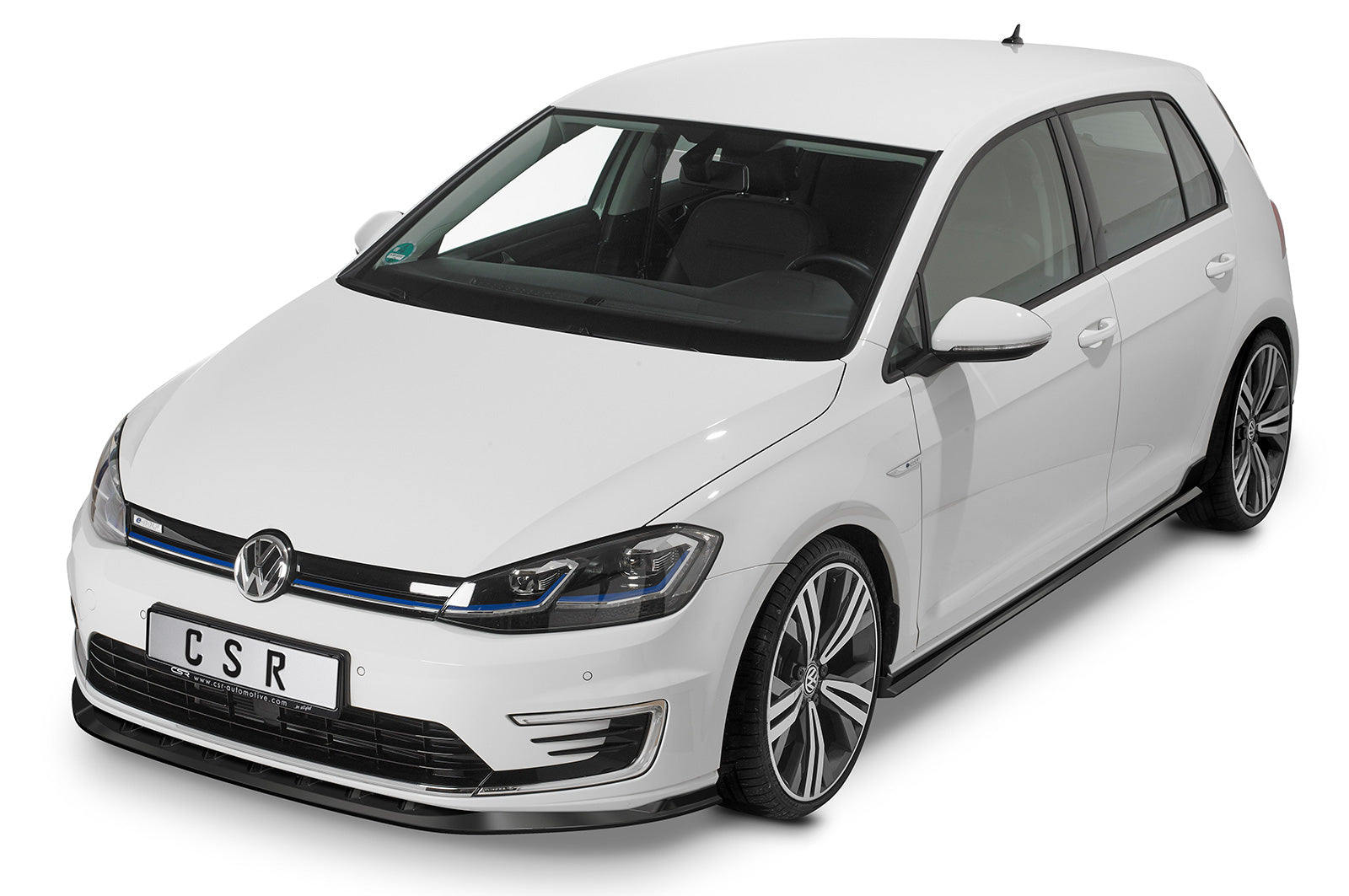 CSR Frontspoiler | Cup-Spoilerlippe mit ABE für VW e-Golf CSL474-S Strukturiert schwarz matt (keine Lackierung erforderlich)