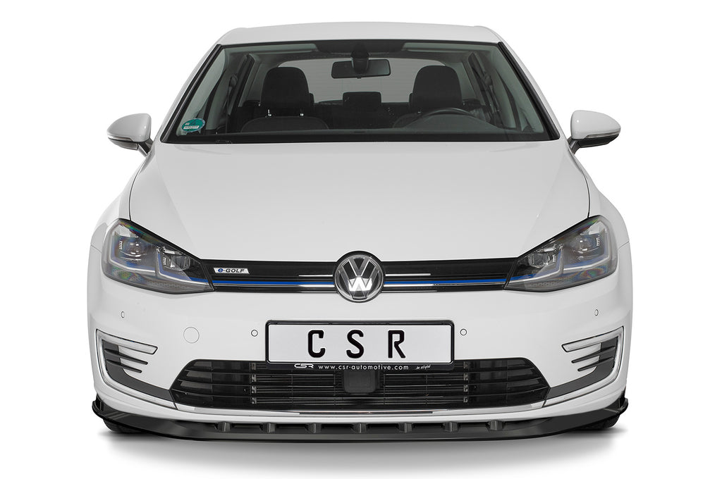 CSR Frontspoiler | Cup-Spoilerlippe mit ABE für VW e-Golf CSL474-S Strukturiert schwarz matt (keine Lackierung erforderlich)