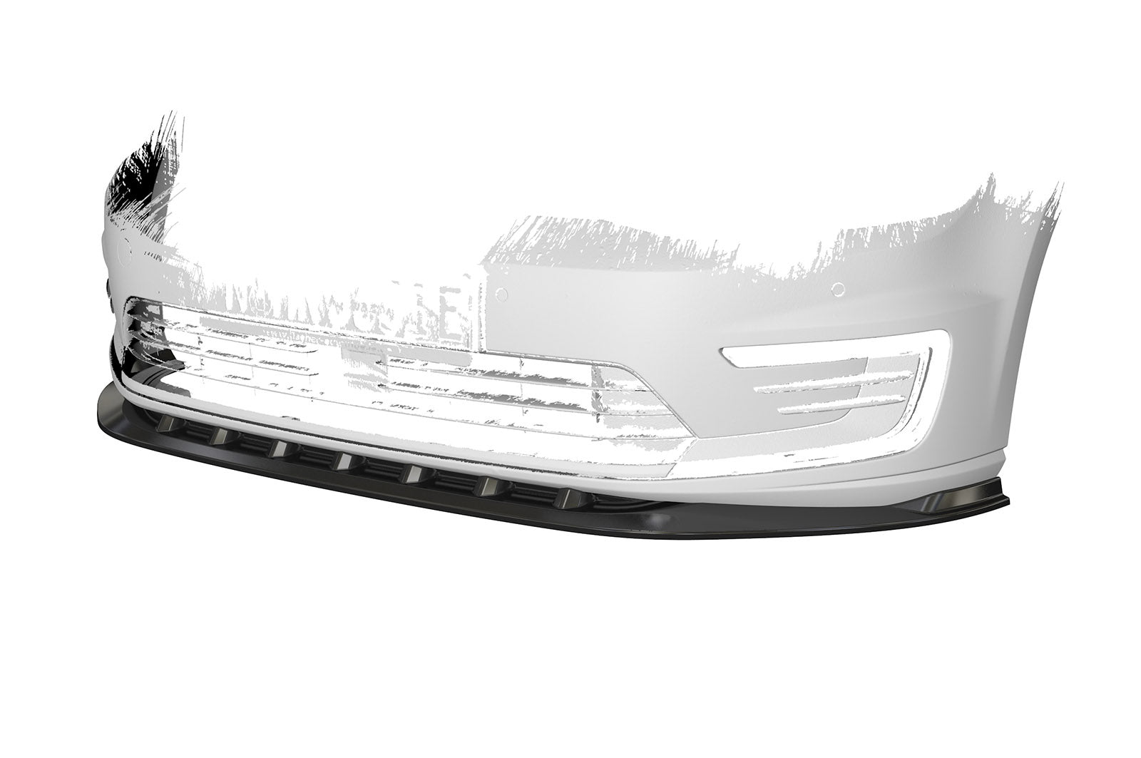 CSR Frontspoiler | Cup-Spoilerlippe mit ABE für VW e-Golf CSL474-S Strukturiert schwarz matt (keine Lackierung erforderlich)