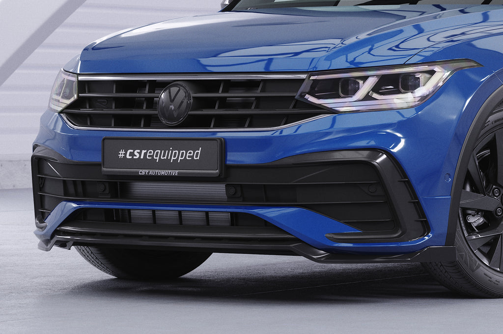 CSR Frontspoiler | Cup-Spoilerlippe mit ABE für VW Tiguan II (Typ AD1) R-Line CSL475-S Strukturiert schwarz matt (keine Lackierung erforderlich)