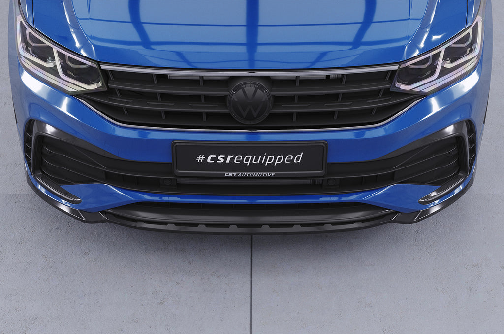 CSR Frontspoiler | Cup-Spoilerlippe mit ABE für VW Tiguan II (Typ AD1) R-Line CSL475-S Strukturiert schwarz matt (keine Lackierung erforderlich)