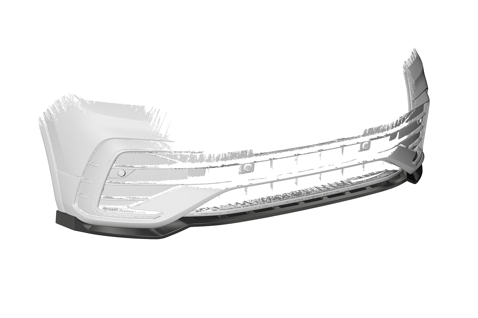 CSR Frontspoiler | Cup-Spoilerlippe mit ABE für VW Tiguan II (Typ AD1) R-Line CSL475-S Strukturiert schwarz matt (keine Lackierung erforderlich)