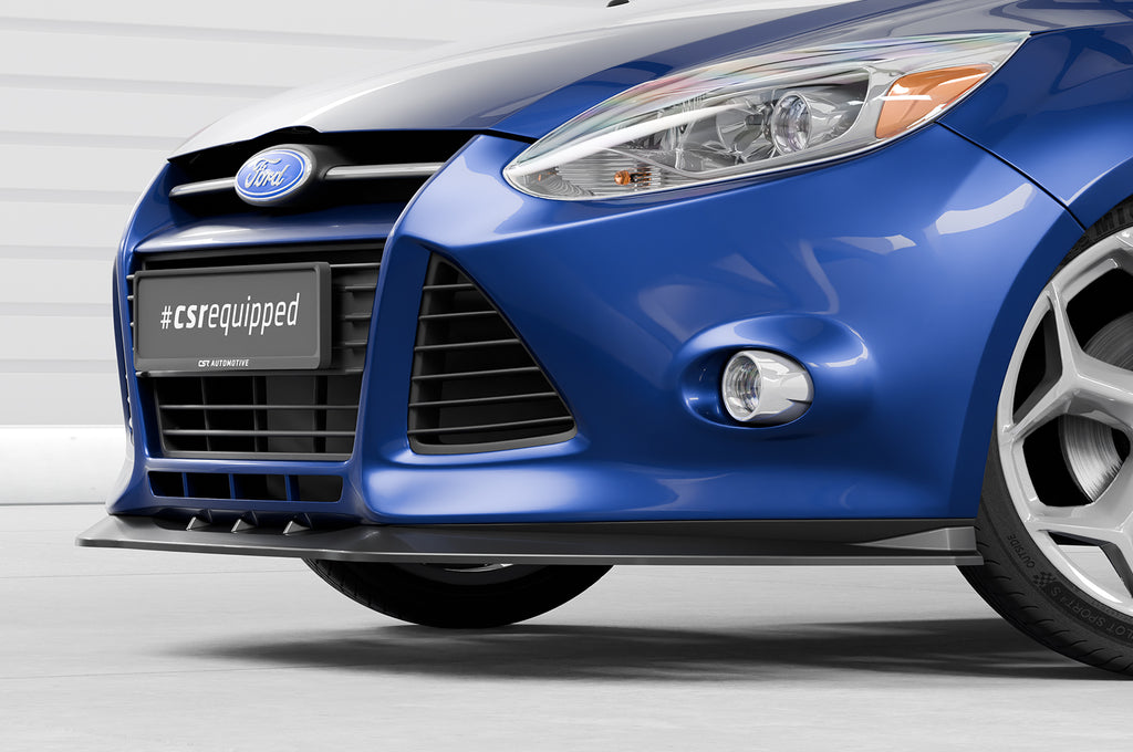 CSR Frontspoiler | Cup-Spoilerlippe mit ABE für Ford Focus MK3 Basis CSL477-L Unlackiert roh (Lackierung erforderlich)