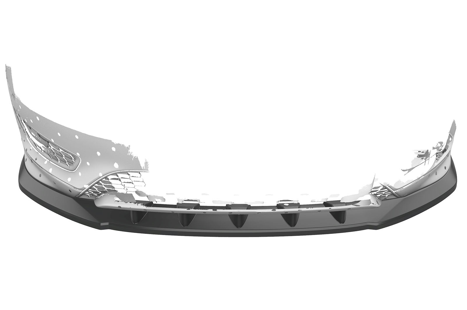 CSR Frontspoiler | Cup-Spoilerlippe mit ABE für Ford Focus MK3 ST-Line CSL478-L Unlackiert roh (Lackierung erforderlich)