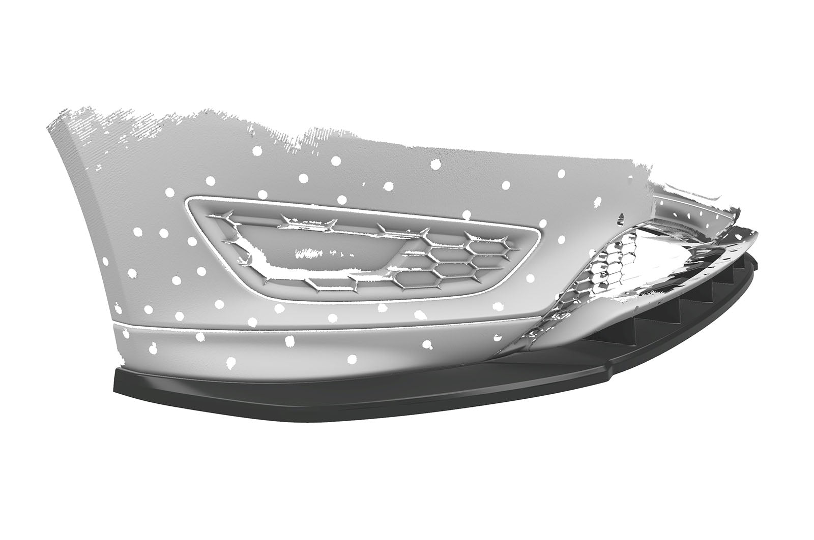CSR Frontspoiler | Cup-Spoilerlippe mit ABE für Ford Focus MK3 ST-Line CSL478-L Unlackiert roh (Lackierung erforderlich)